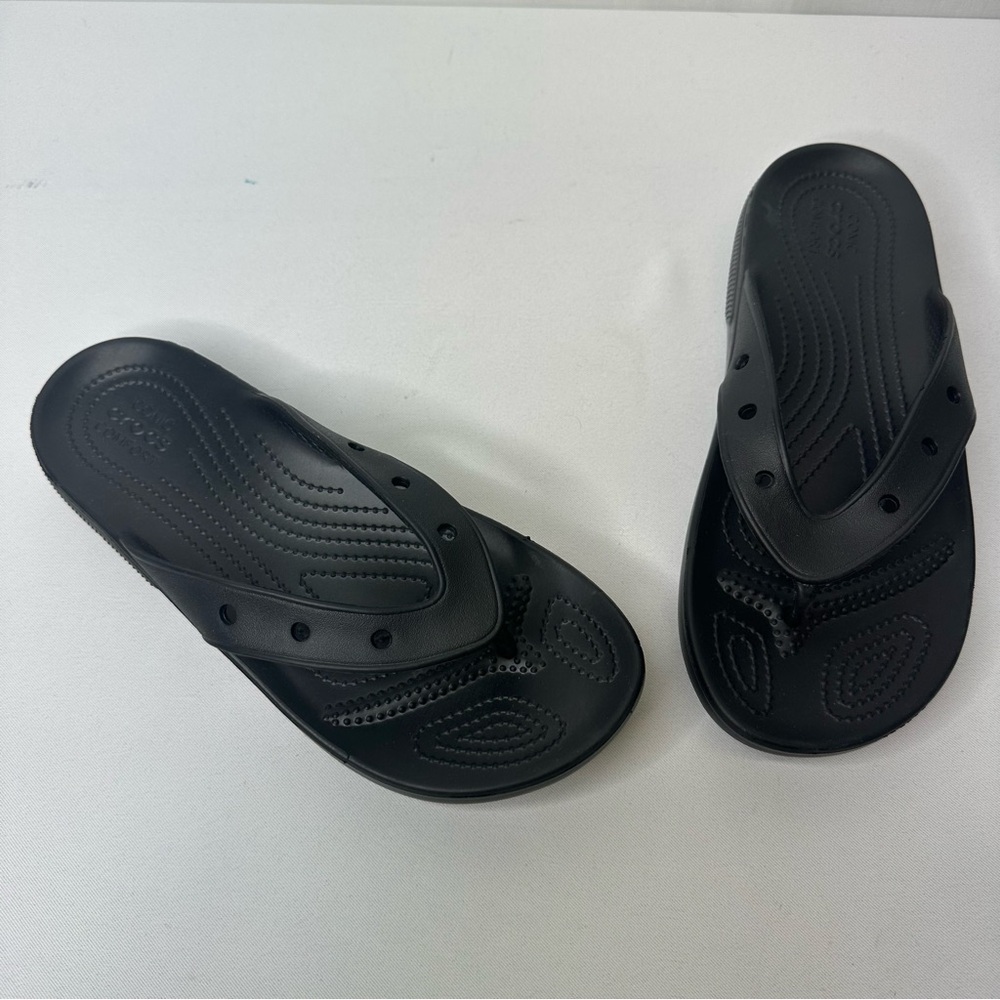 NWOT CROCS 🧶  Iconic Black Comfort Slides Sz M 9  W11